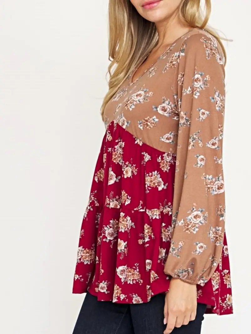 boho retro 90s vintage ditsy floral v neck empire waist - Temu boho retro 90s vintage ditsy floral v neck empire waist - Temu