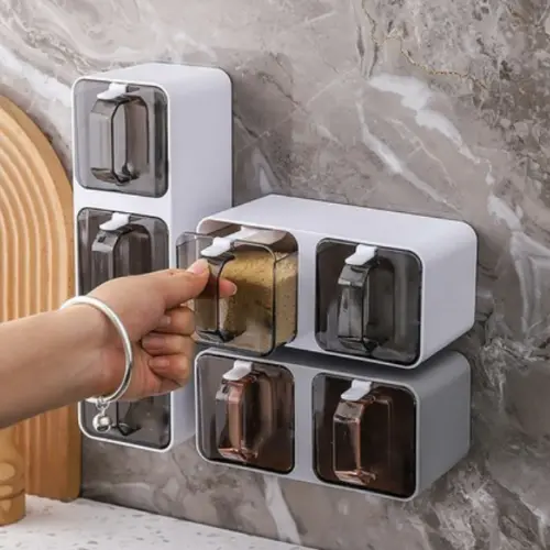 seasoning box shelf wall mounted containers Product details 0