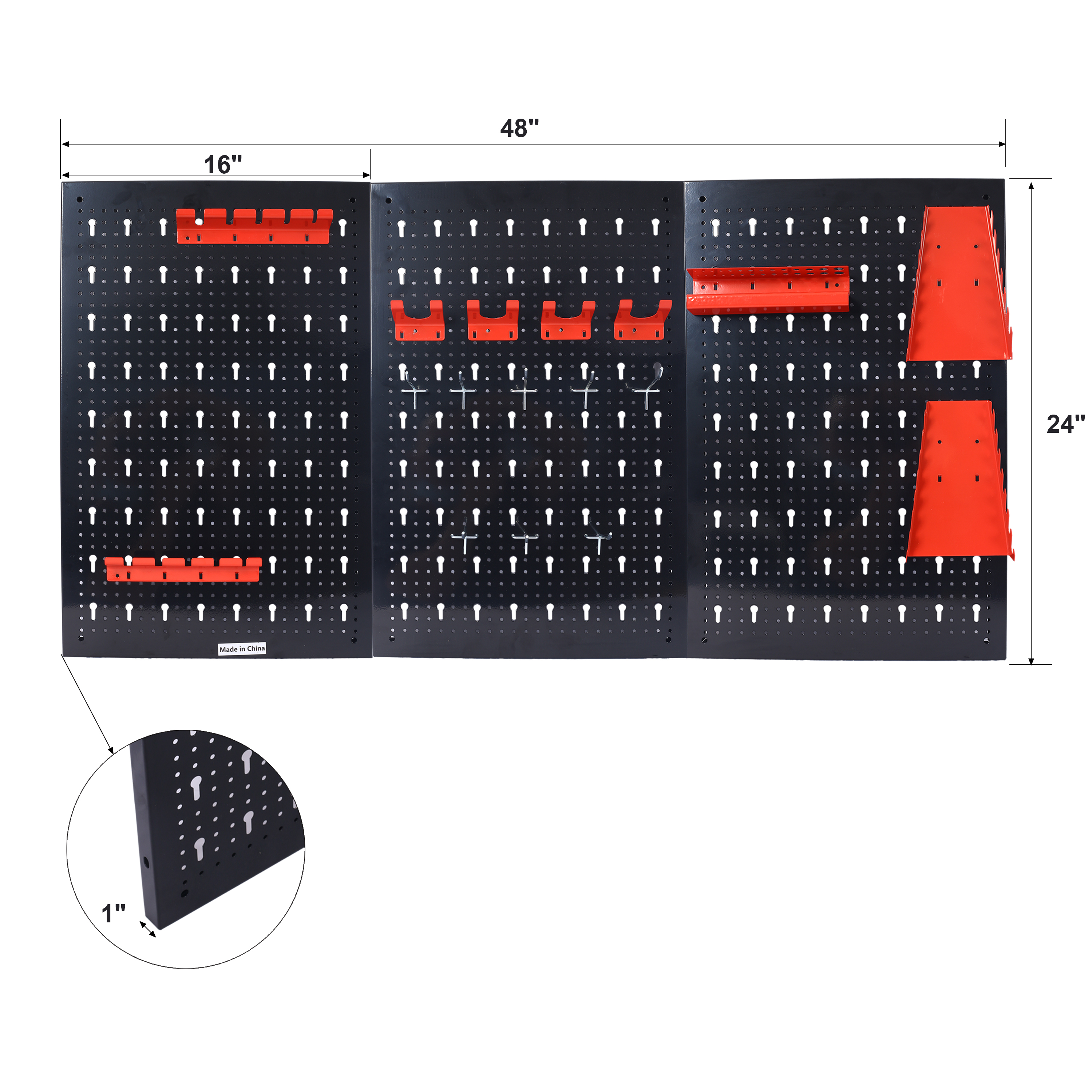 Pegboard Wall Organizer 48 Metal Garage Pegboard Tool Temu