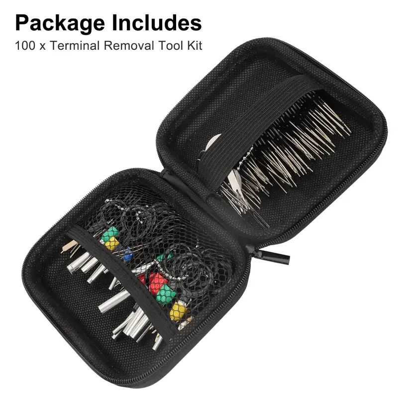 100-Piece Pin Ejector Wire Kit – Terminal Removal Tool Set For Auto Connectors