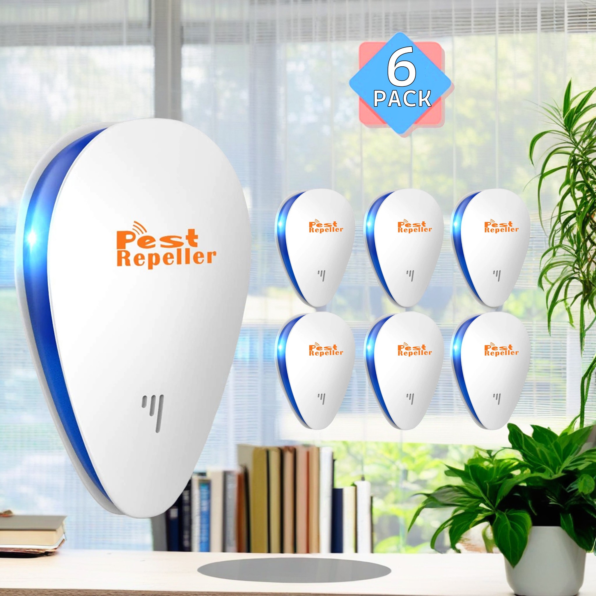 Pest Repeller 6 Pcs Electronic Pest Repellent Plug In Indoor Pest