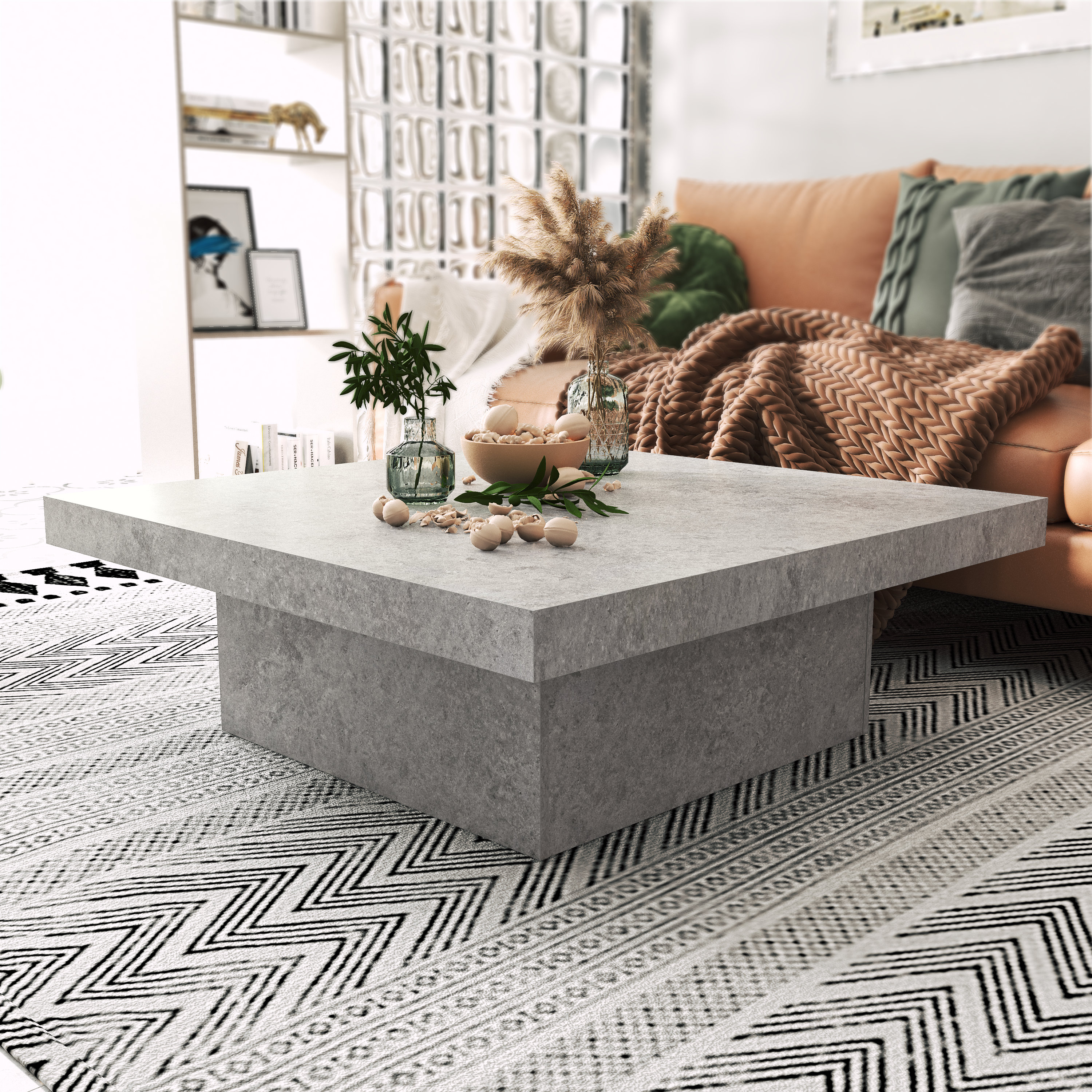 W X . D X . H) Wood Top Coffee Table - Temu