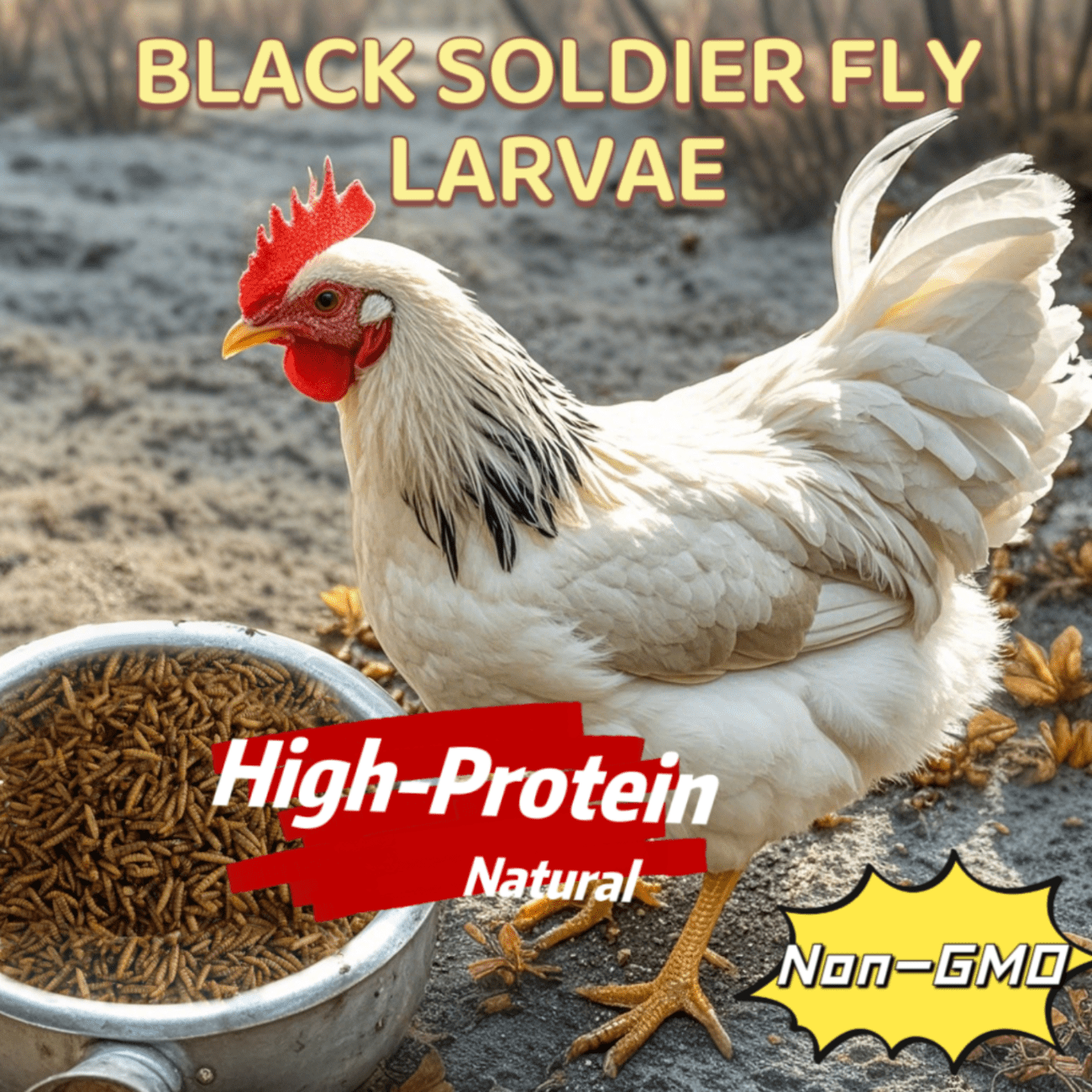 TEMU 10lb Non-gmo High-protein Natural Dried Fly For Poultry,chickens, Ducks And Geese