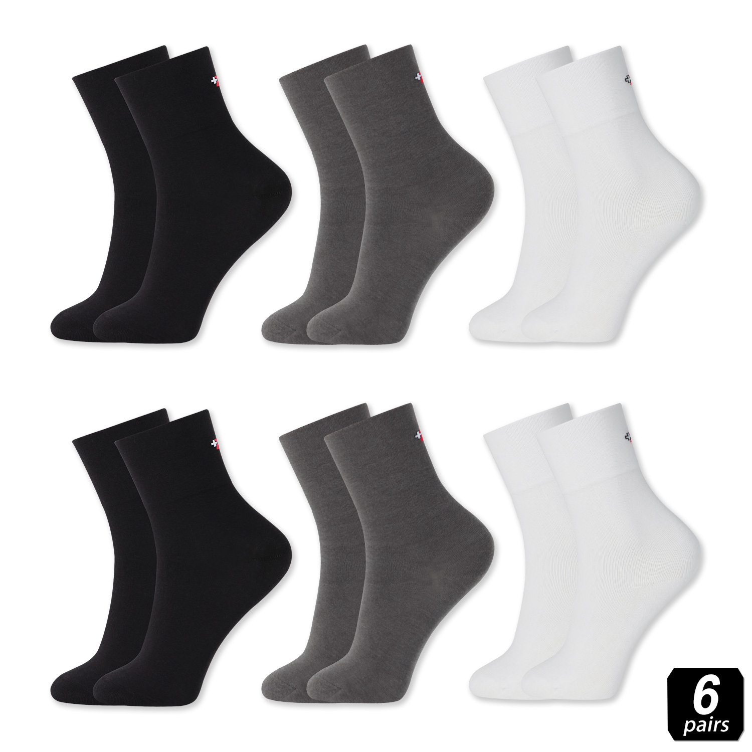 

6 Pairs Men Non-binding Diabetic Ankle Socks With Stretchy Extra Wide Top Diabetic Socks Comfort & Support