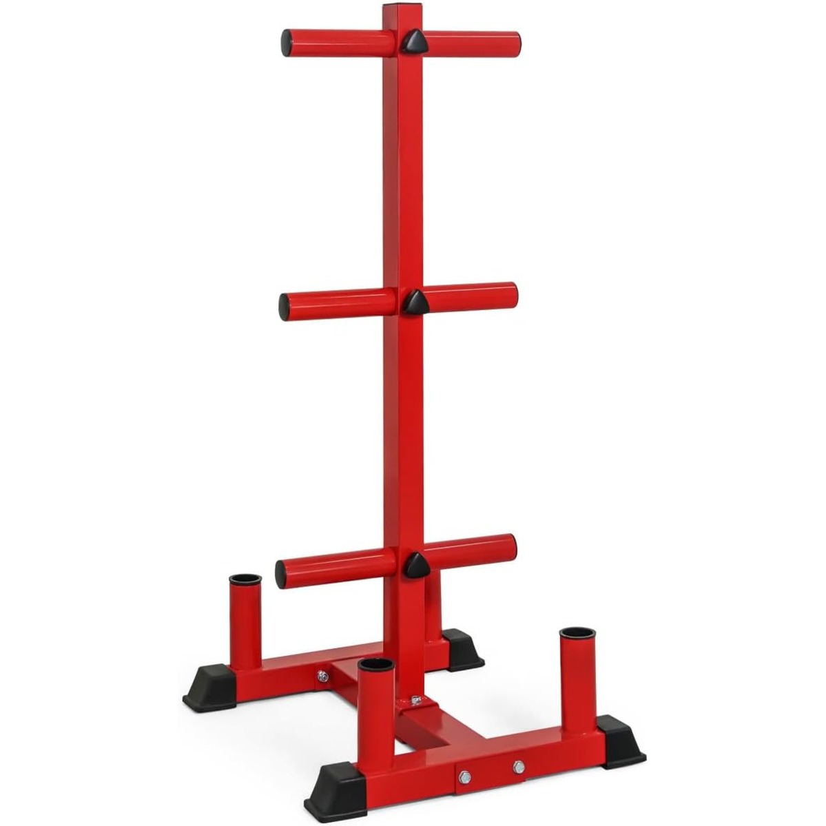 TEMU 2 Inch Bumper Plate Storage Rack, Home Gym 2 Inch Weight Plate Holder, Heavy-duty Weight Plate Tree With 4 Barbell Holders, 800lb Weight