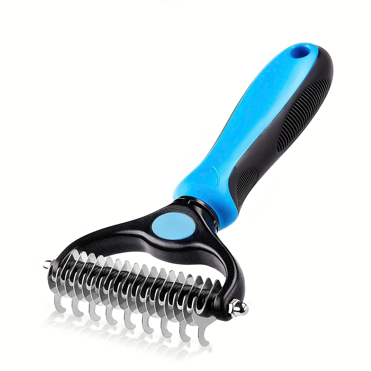 

Pet Grooming Brush - Double-sided Dog Undercoat Rake Tool - Stainless Steel Hair Removal Comb - Perfect For Shedding, Dematting, And Grooming