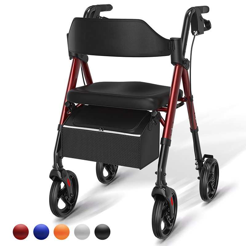 Foldable Rollator Walkers With Seat For Seniors, 10 Barbados | Ubuy