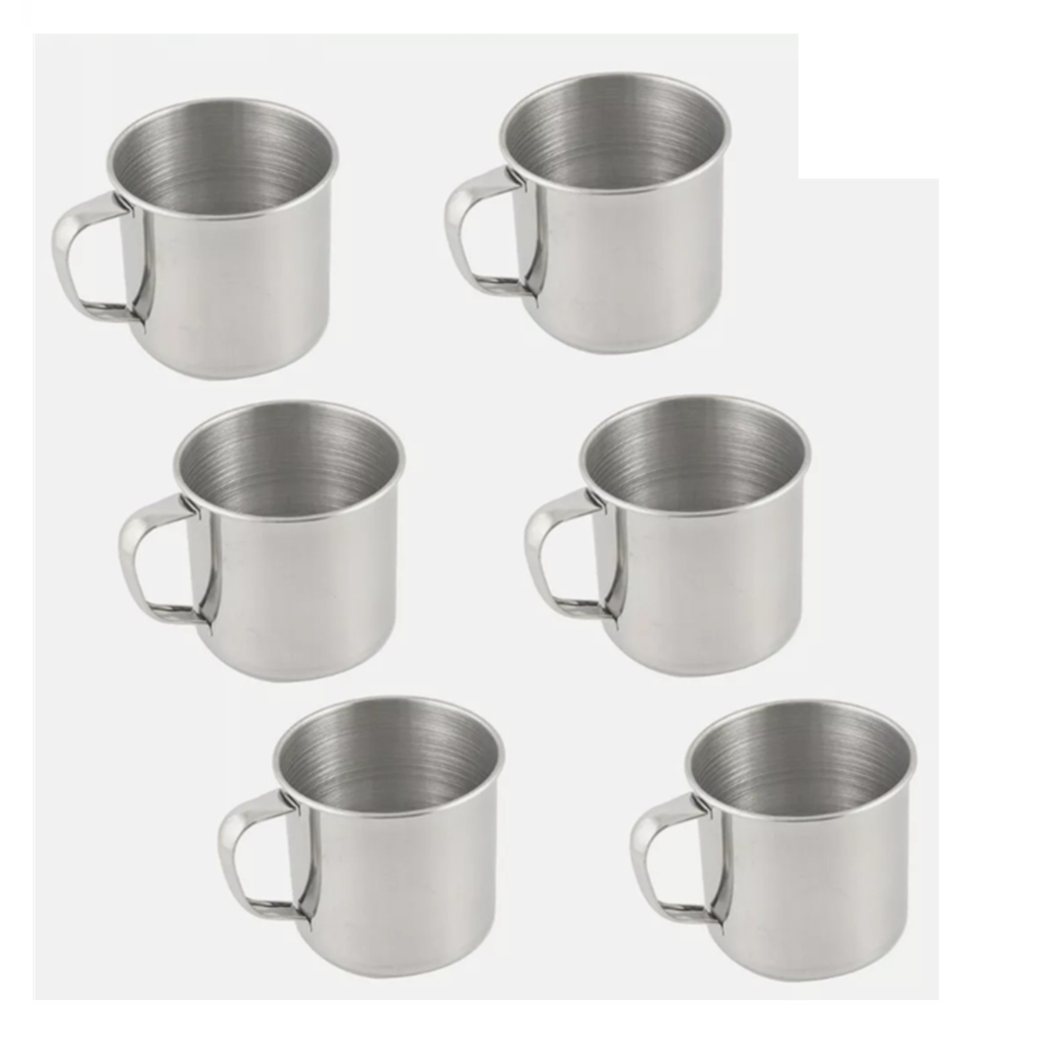 TEMU 6 Pack Stainless Steel Coffee Soup Mug Tumbler Camping Mug Cup 12oz