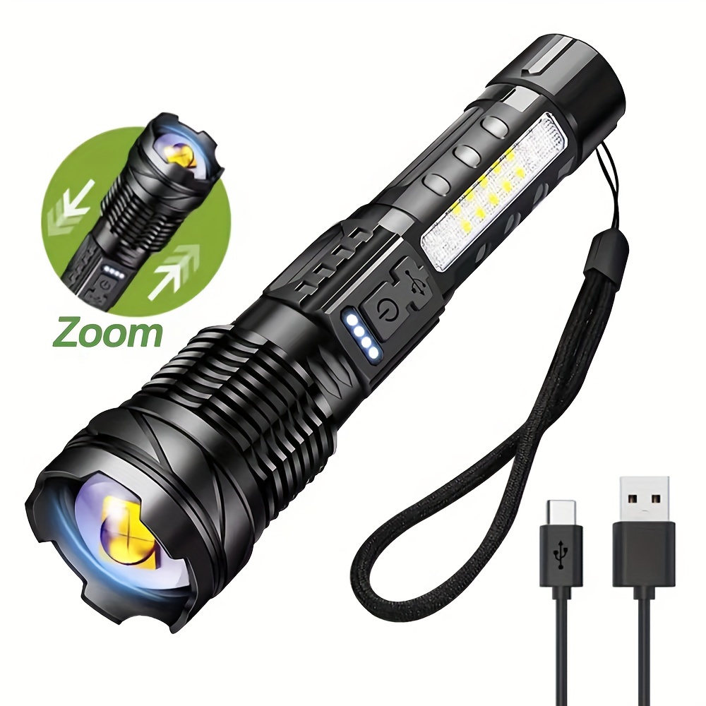 

Super Powerful Rechargeable Torch Flood Light, For Outdoor Camping, Fishing, Hunting, Climbing, Adventure Emergency