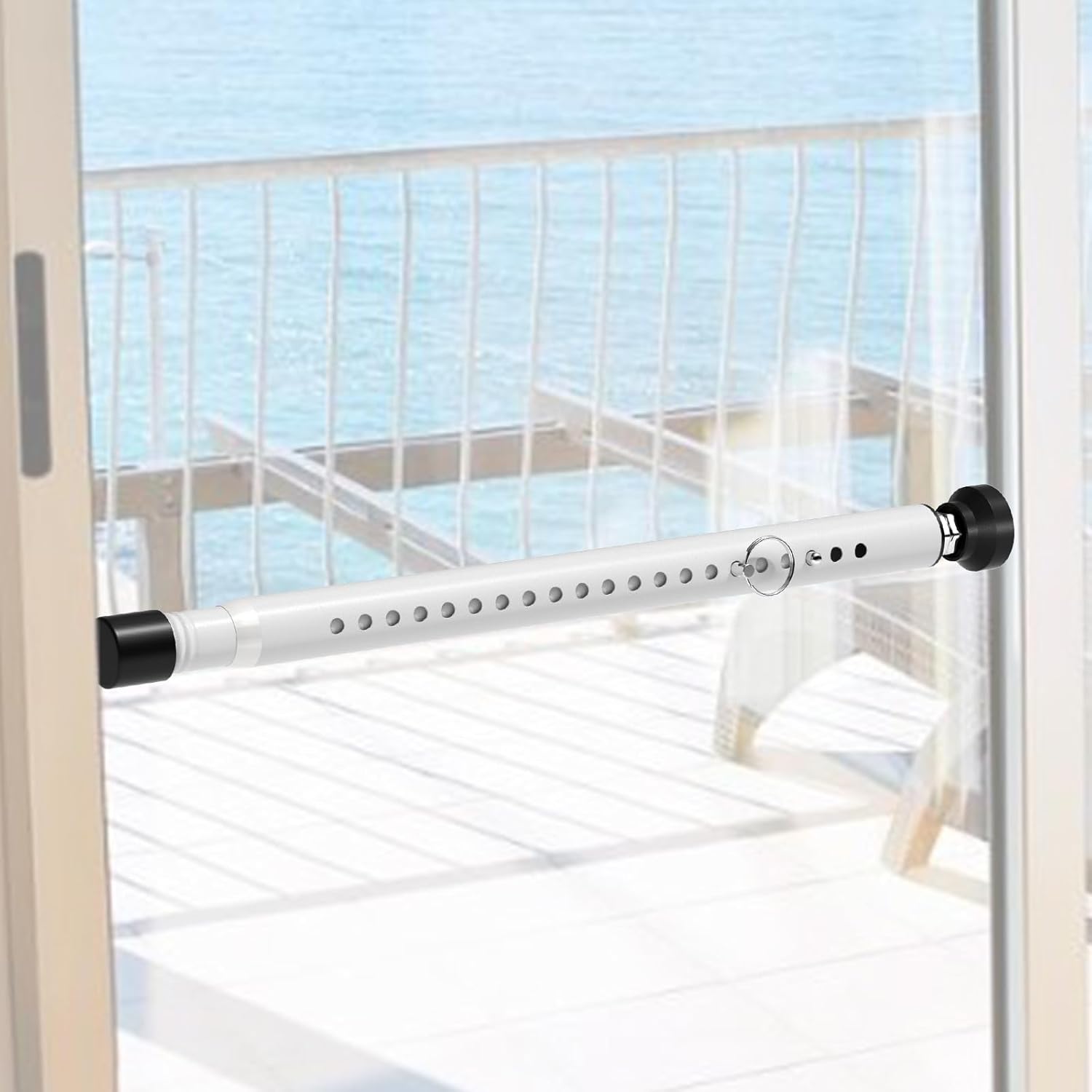 

Yeyebest Window Security Bars Inside Adjustable 18 To 51 Inch Sliding Door Security Bar Interior White 1 Pack Window Locks Security Up And Down Window Bars Security Extendable