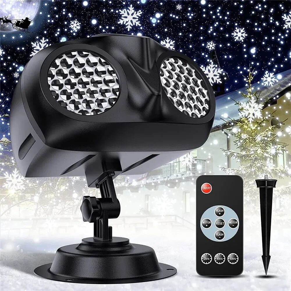 

Christmas Snowflake Projector Led Moving Laser Light Outdoor Landscape With Remote