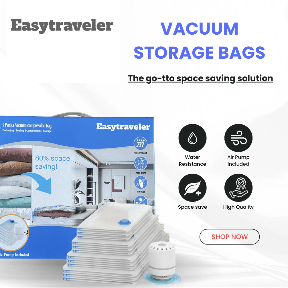 

18 Pack Vacuum Storage Bags, Space Saver Bags (4 Jumbo/4 Large/10 Medium/2electric Pump) For Comforters And Blankets, Sealer Clothes Storage, Electric Pump Included