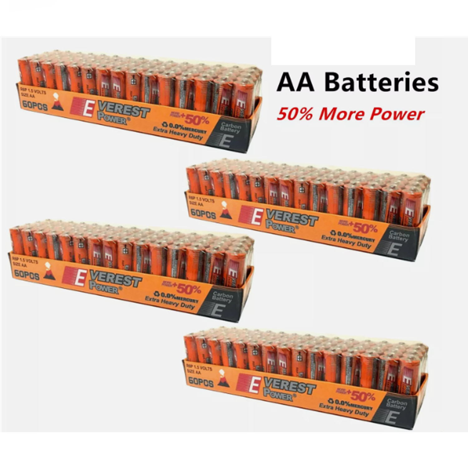 TEMU 240 Aa Batteries Extra Heavy Duty 15v Wholesale Lot 50 Percent