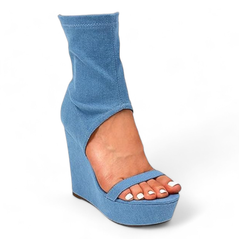 womens open toe wedge bootie platform wedge heel Temu