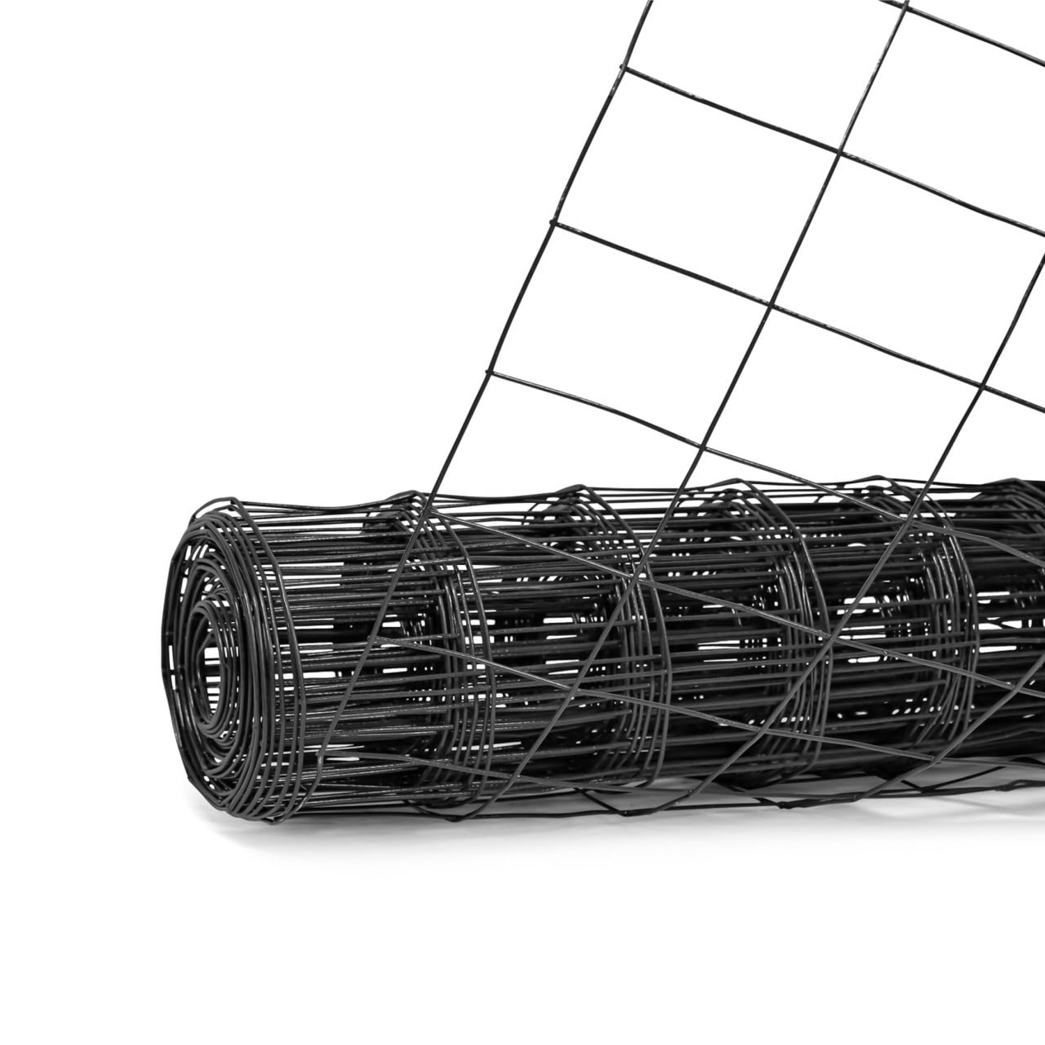 

Wire Vinyl Coated 16 Gauge Welded Fence Wire Roll, Mesh Size 2-inch X 3-inch, Black Metal Garden Fencing Wire Grid Hardware Cloth, Multiple Use For Home Improvement