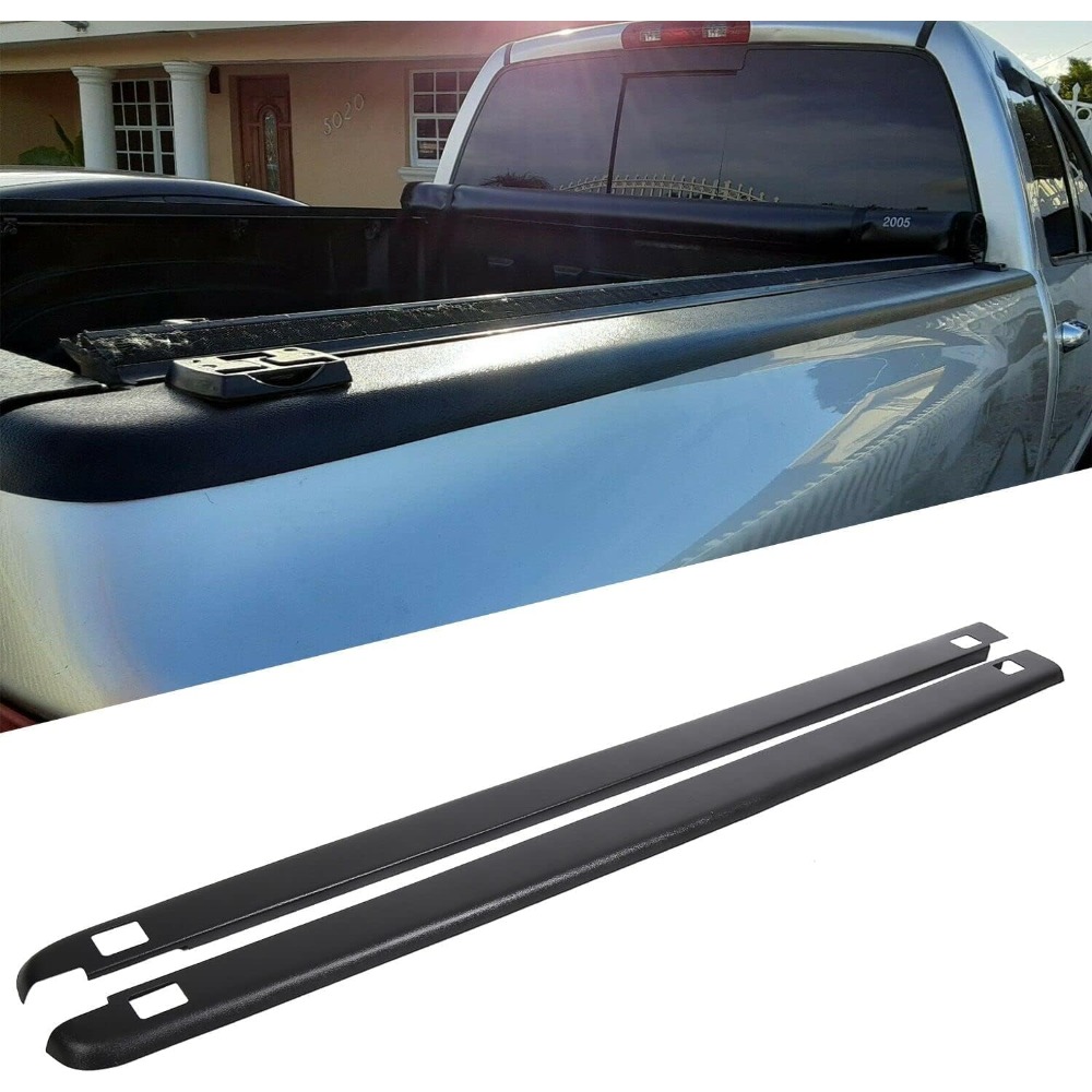 TEMU 6.5ft Truck Bed Rail Caps Compatible With 2002-2009 1500 2500 3500 (set Of 2) Finish With Stake Pocket Hole Cutouts 72-41451