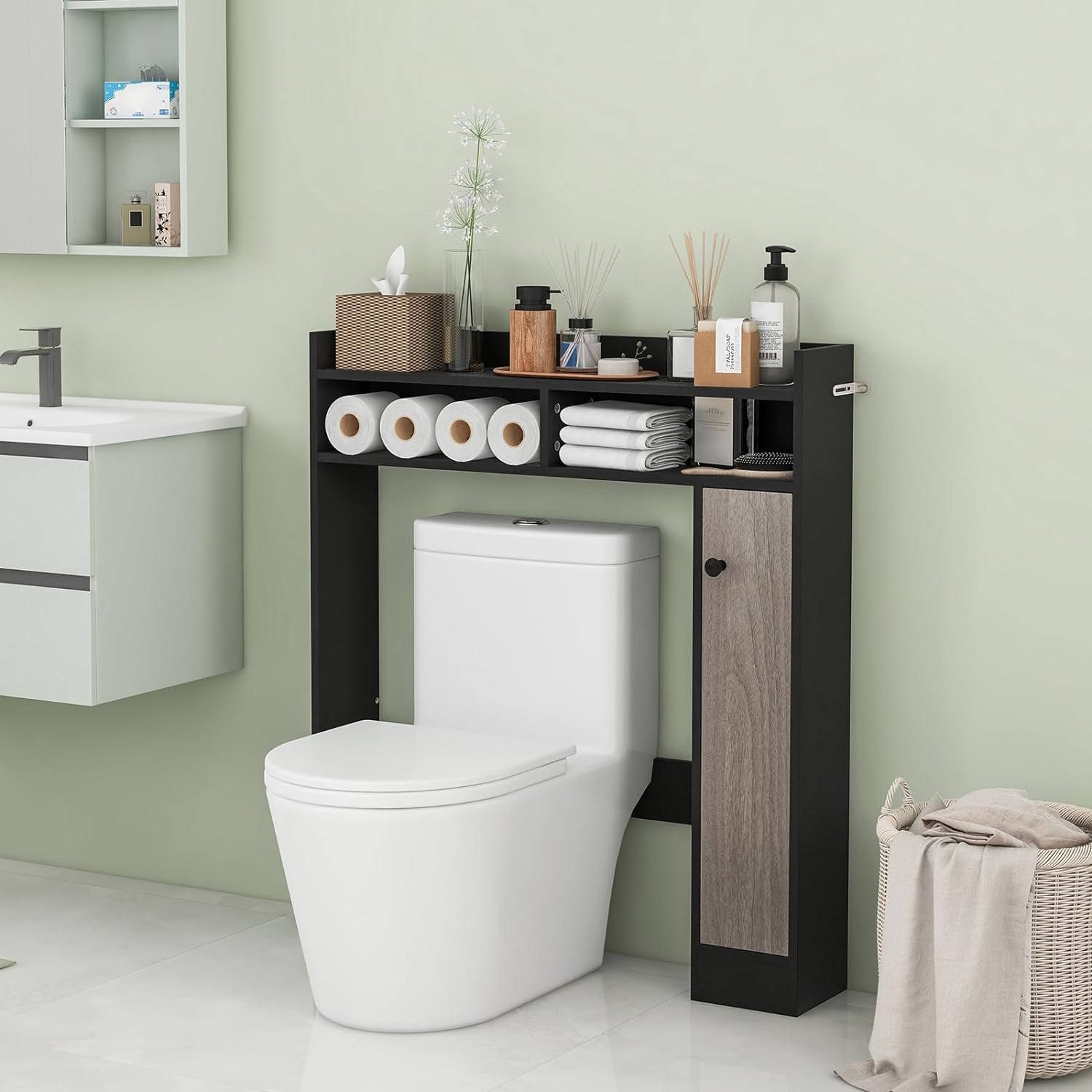 toilet storage cabinet freestanding bathroom - Temu