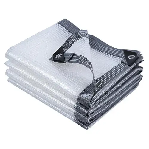 waterproof clear tarp transparent premium poly tarp heavy duty canopy top 16 mil for greenhouse outdoor garden uv resistant