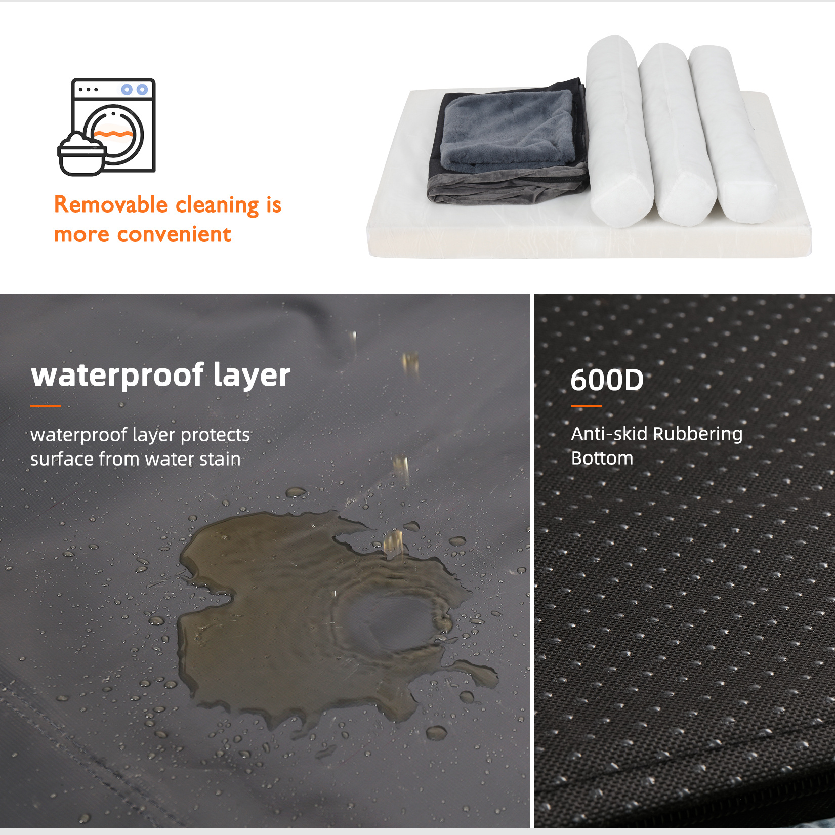 Large Memory Foam Dog Bed Pet Orthopedic Couch Bed Mat Temu