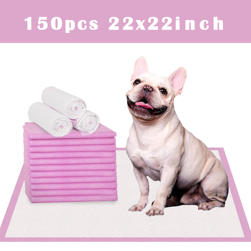 TEMU 150 Pcs Pee Pads Large 22"x 22", Large Training Puppy Pee Pads Super Absorbent & Leak-proof, L Disposable Pet Pad And Potty Pads For Dogs, Puppies, Doggie