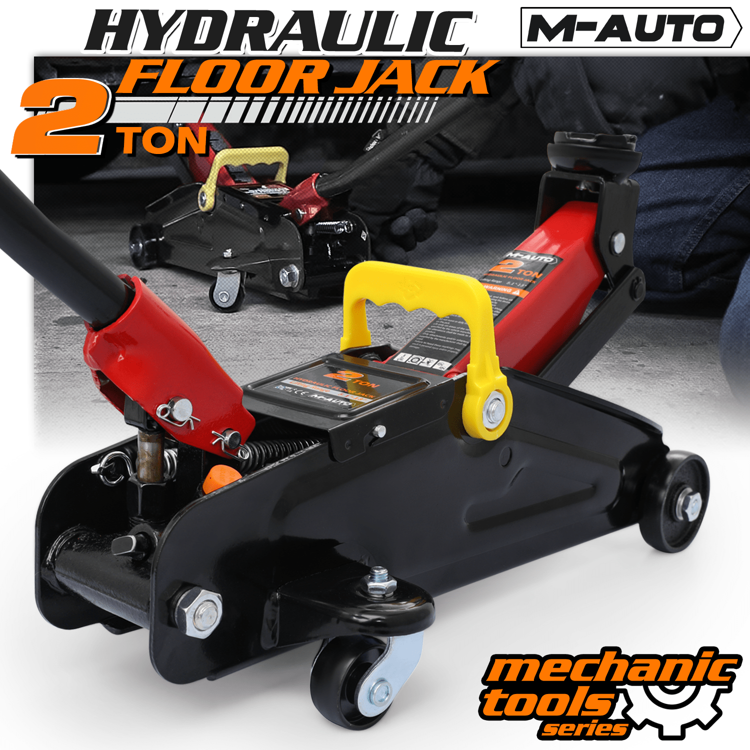 TEMU Hydraulic Trolley Jack Car Lift With Carrying Storage Case, Garage Floor Jack (4000 Lb) Capacity, Handy And