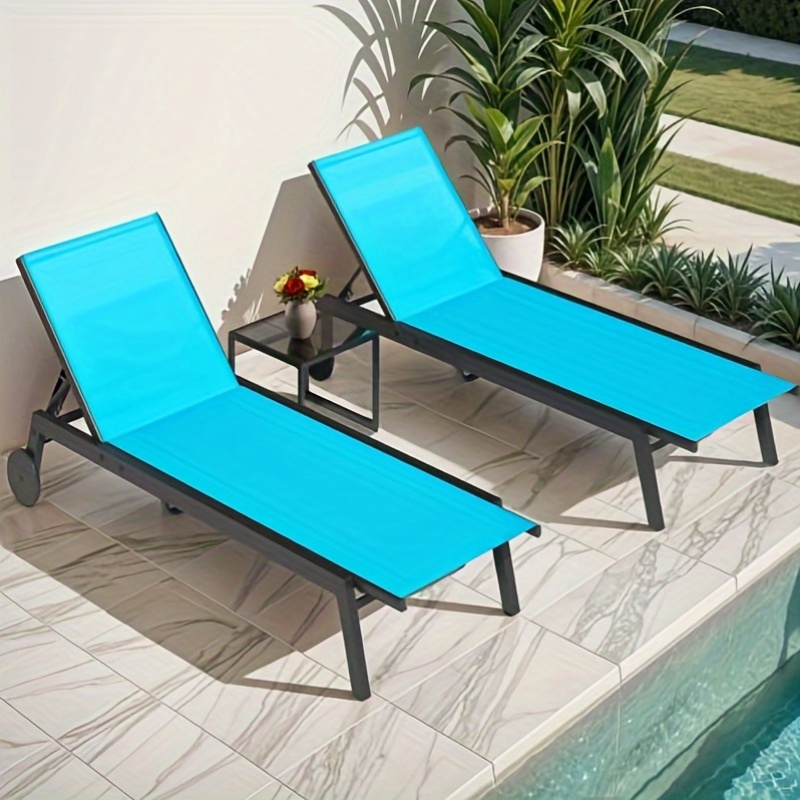 Outdoor Chaise Lounge Chair Set: Sturdy Patio Furniture Side - Temu