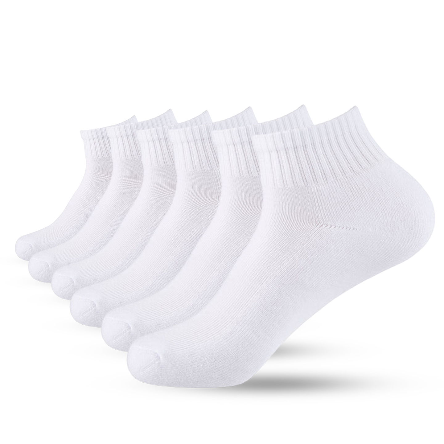 TEMU 6 Pairs Unisex Cushion Ankle Cotton Blend Socks Low Cut Athletic Sports Workout Running Socks Cozy Sweat-absorbing Anti-slip Comfy Low Cut Ankle Socks