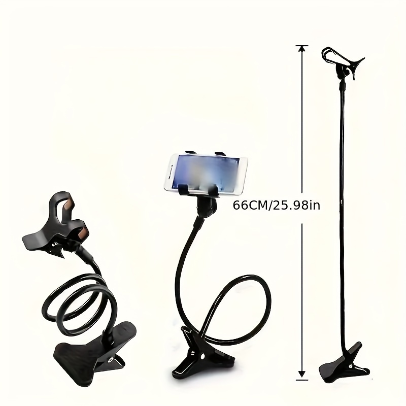 

Bed Phone Holder, Flexible Long Arm Phone Mount For Desk, Clip Bracket Clamp Stand For 4.0-6.5'' Mobile Cell Phone Stand Document Camera