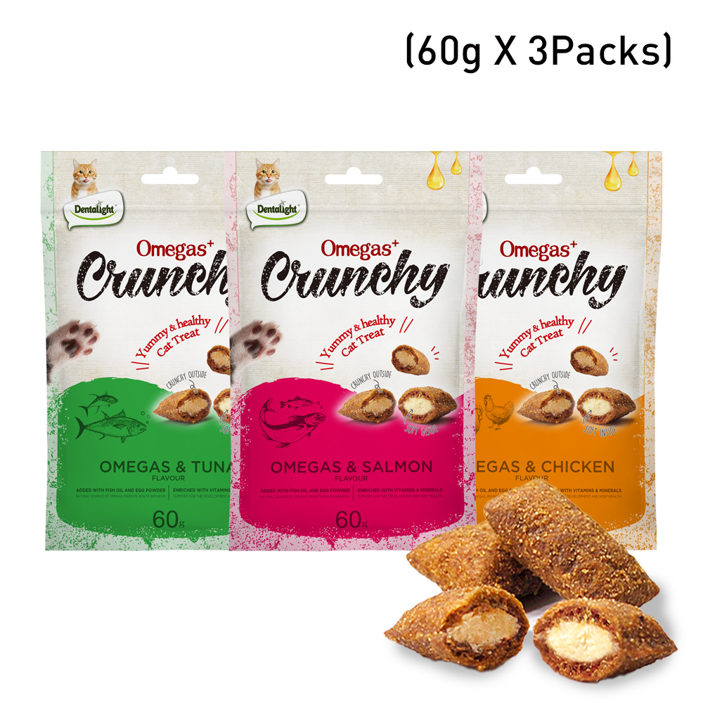 TEMU - Crunchy Cat Treats Kitty Snack 60g X 3 Packs