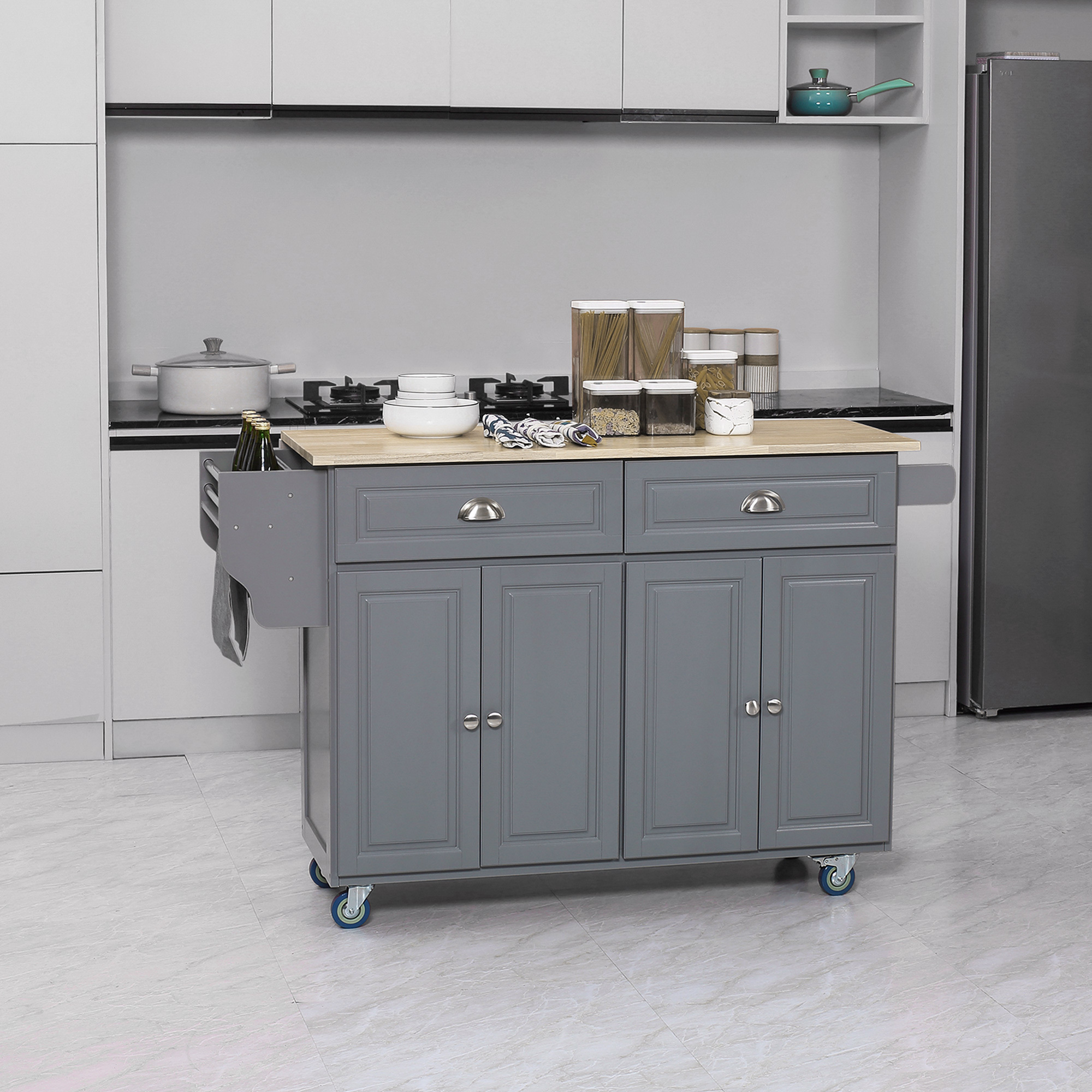 HOMCOM Table à Manger Pliante, Table de Cuisine Extensible, pour 2 à 4