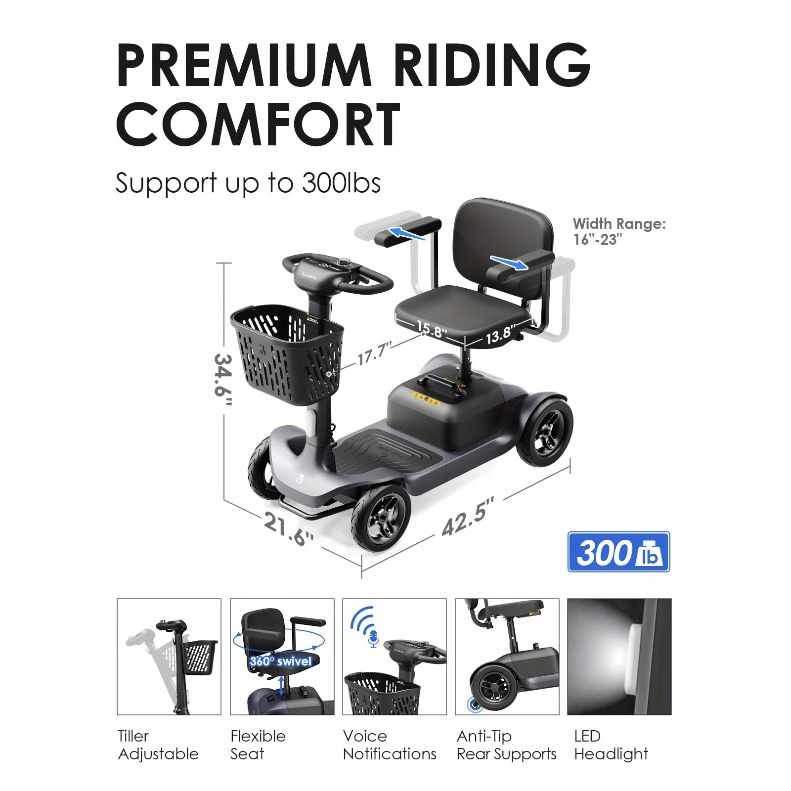 

S1, - 20 , 6 Mph, Features, Larger Legroom, Rotating ,