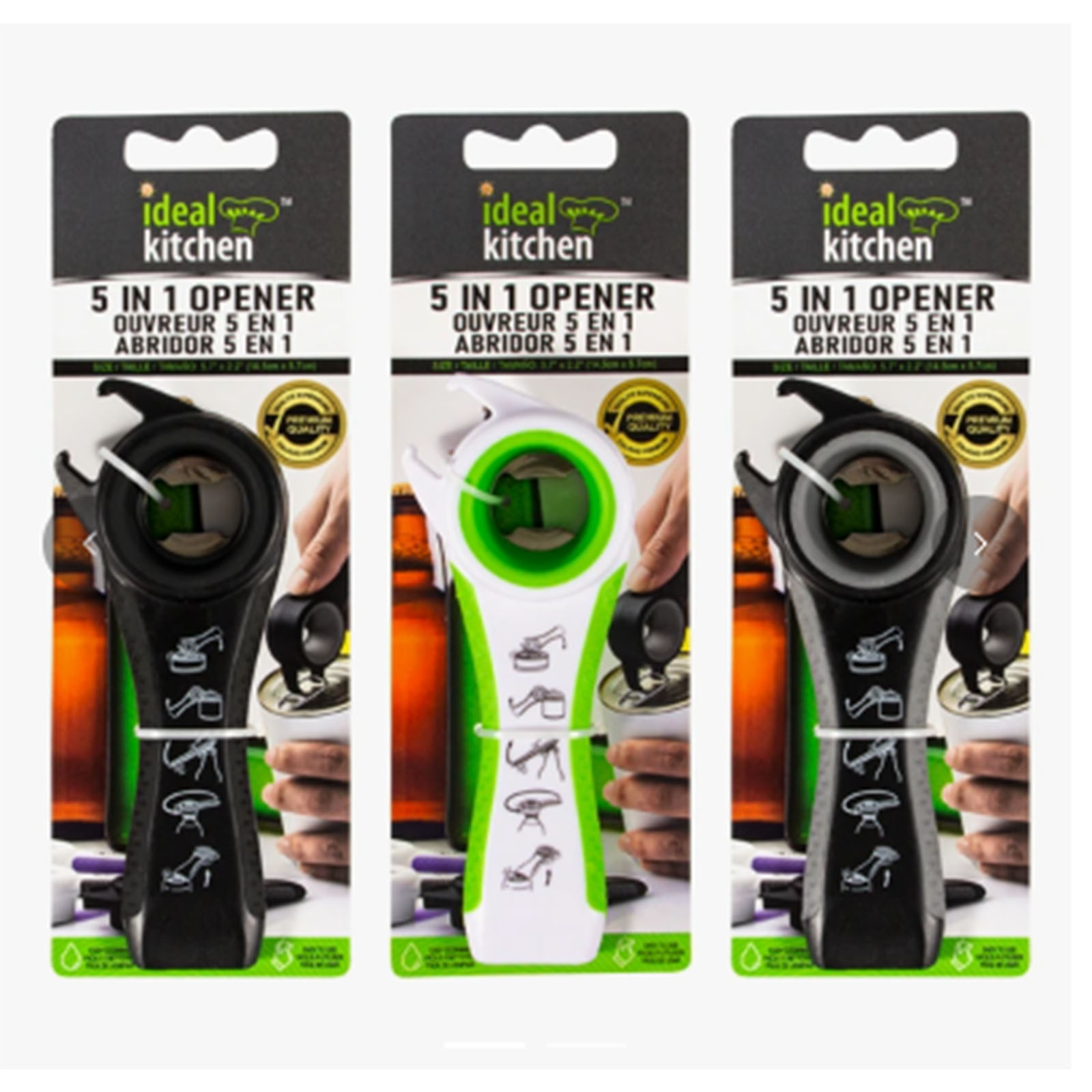 5in1 Multifunctional Stainless Steel Plastic Jar Bottle Opening