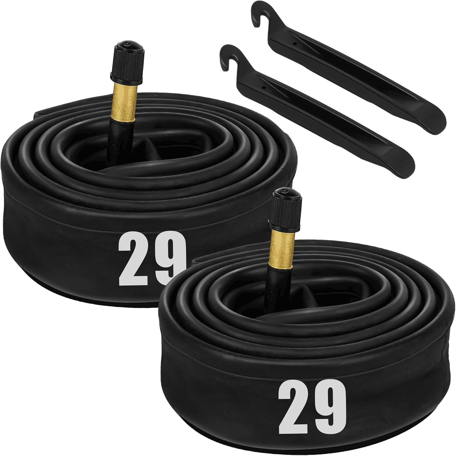 TEMU 29inch Bike Tube, 29 X 1.75/1.95 Road/mountain Bike Inner Tubes Inner Tube Replacement, Schrader Valve (32mm), Plus 2 Nylon Plastic Tire Levers