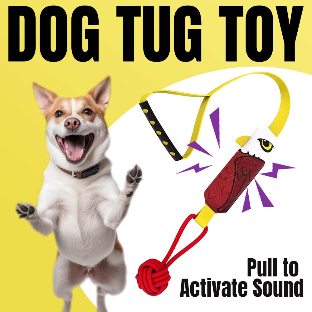 

Interactive Dog Tug Toy, Indestructible Dog Toys For Aggressive Chewers, Tough Squeaky Dog Rope Toys For Training, Tug Of Toy Balls For Medium & Large Dogs