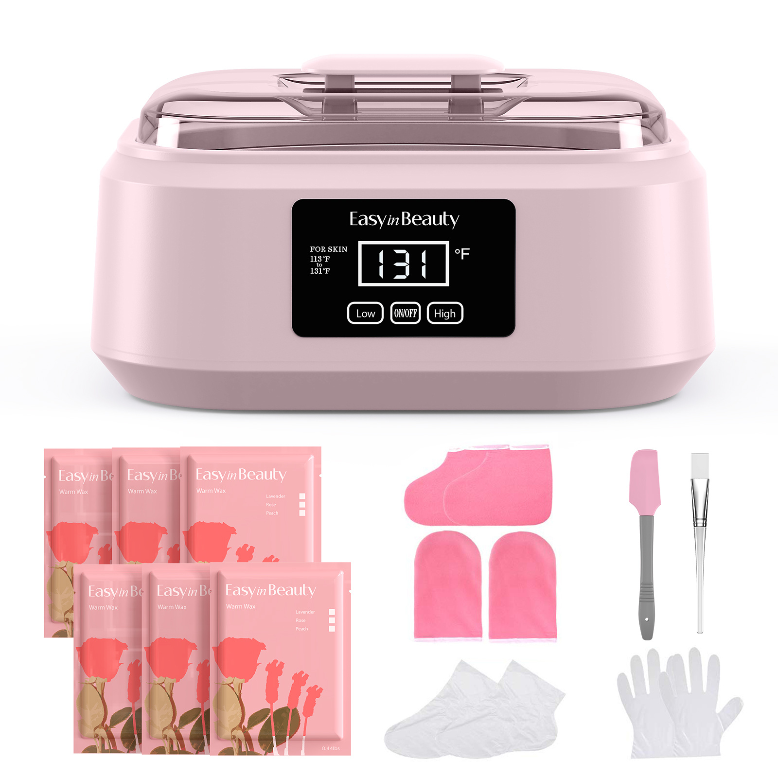 TEMU Paraffin Wax Machine For Hand And Feet, Touchscreen 3000ml Paraffin Wax Warmer With Lavender Wax (2.64 Lbs), Paraffin Hot For Therapy, Paraffin Bath For Smooth &