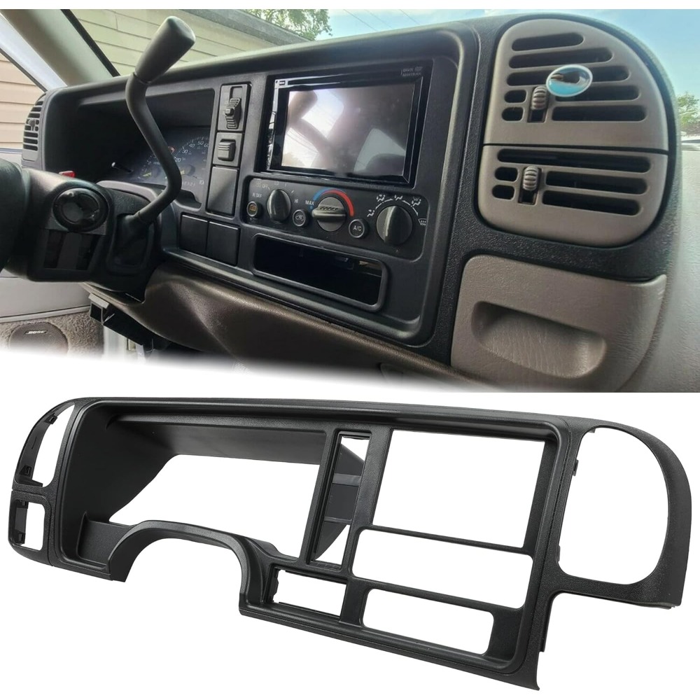 TEMU Double Din Dash Panel Compatible With 1995-2002 Truck Suv Wire Harness Trim Panel Kit
