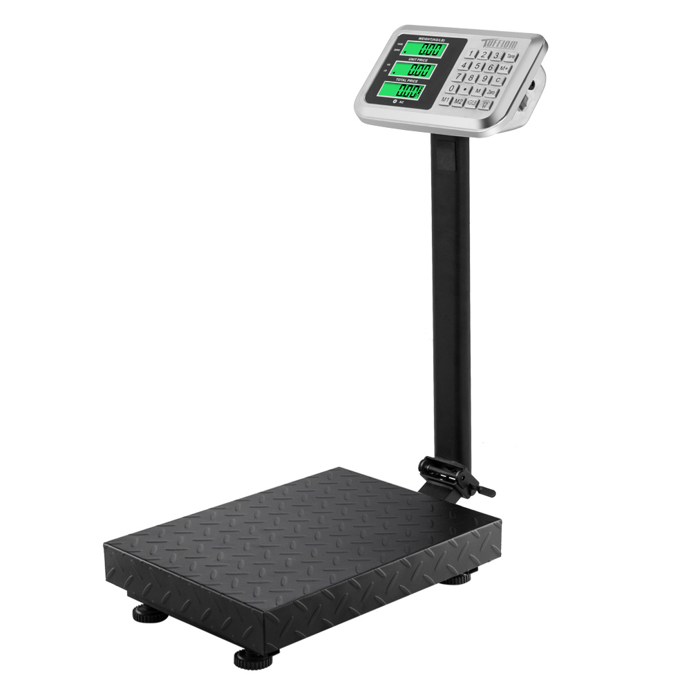 Electronic Industrial Commercial Platform Scale,Stainless Steel High-Definition LCD Display, Digital Floor Heavy Duty, Luggage Package Price Computing Postal Shipping Mailing