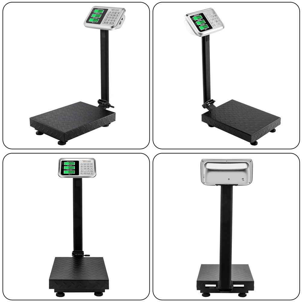 Electronic Industrial Commercial Platform Scale,Stainless Steel High-Definition LCD Display, Digital Floor Heavy Duty, Luggage Package Price Computing Postal Shipping Mailing