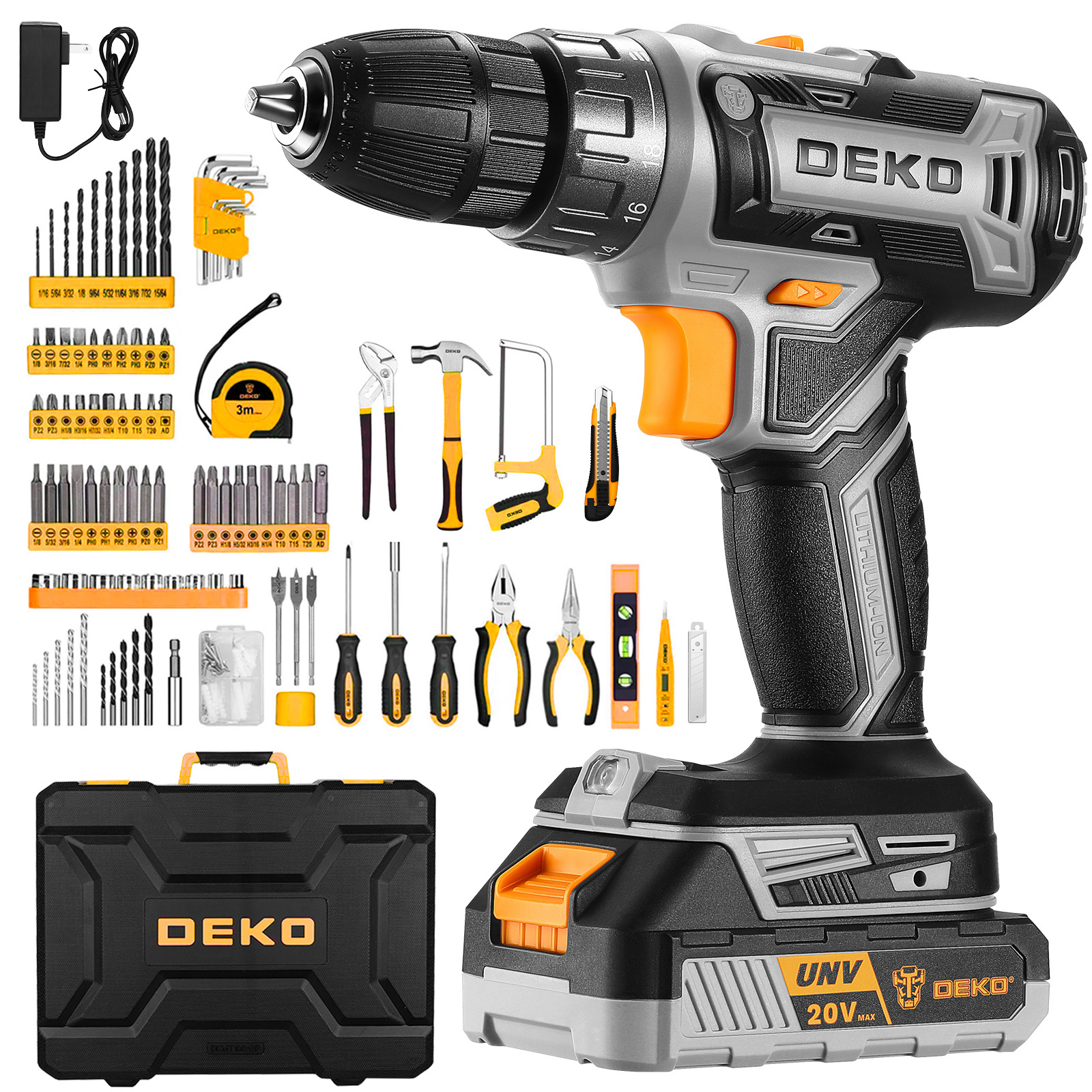 179PCS Power Tool Box with 20V Cordless Drill/Driver – Multi-Function Rechargeable Tool Kit for DIY, Home Repair, Woodworking, Camping, and Garden Projects — Zaynora Luxury Marketplace