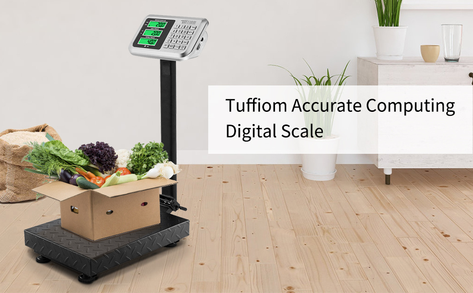 Electronic Industrial Commercial Platform Scale,Stainless Steel High-Definition LCD Display, Digital Floor Heavy Duty, Luggage Package Price Computing Postal Shipping Mailing
