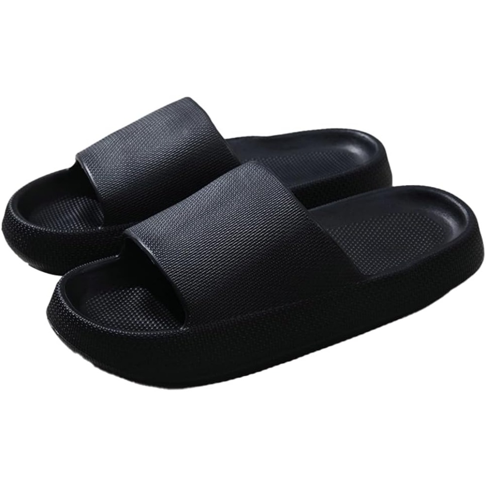 cloud pillow slides for women men cushioned non slip bathroom shower slippers with thick sole for indoor house use