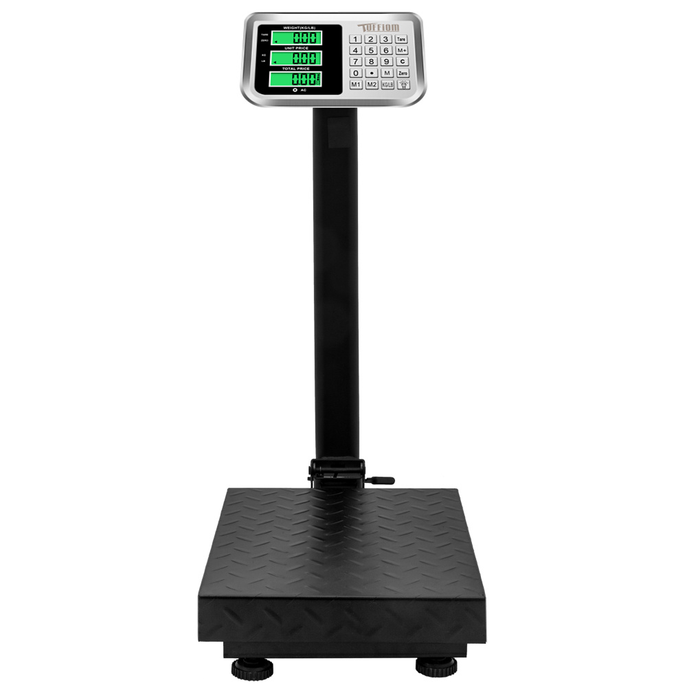 Electronic Industrial Commercial Platform Scale,Stainless Steel High-Definition LCD Display, Digital Floor Heavy Duty, Luggage Package Price Computing Postal Shipping Mailing