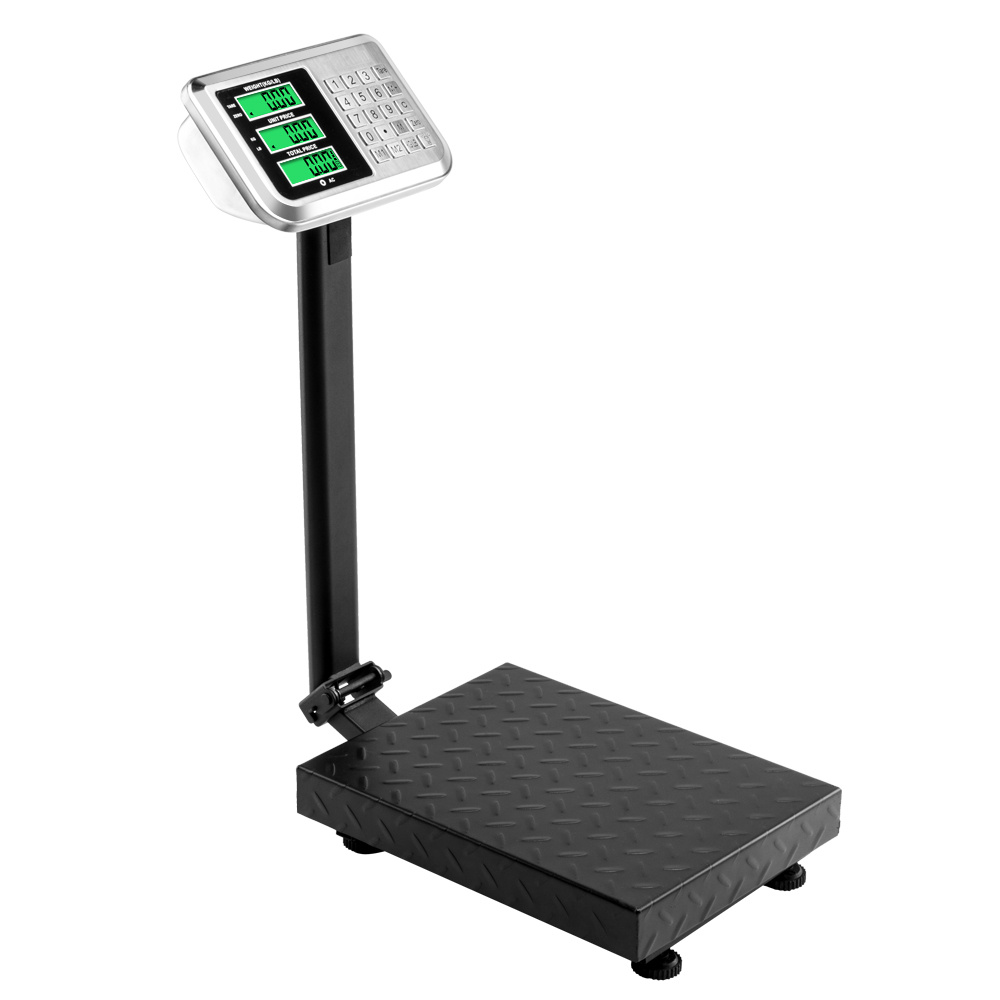 Electronic Industrial Commercial Platform Scale,Stainless Steel High-Definition LCD Display, Digital Floor Heavy Duty, Luggage Package Price Computing Postal Shipping Mailing