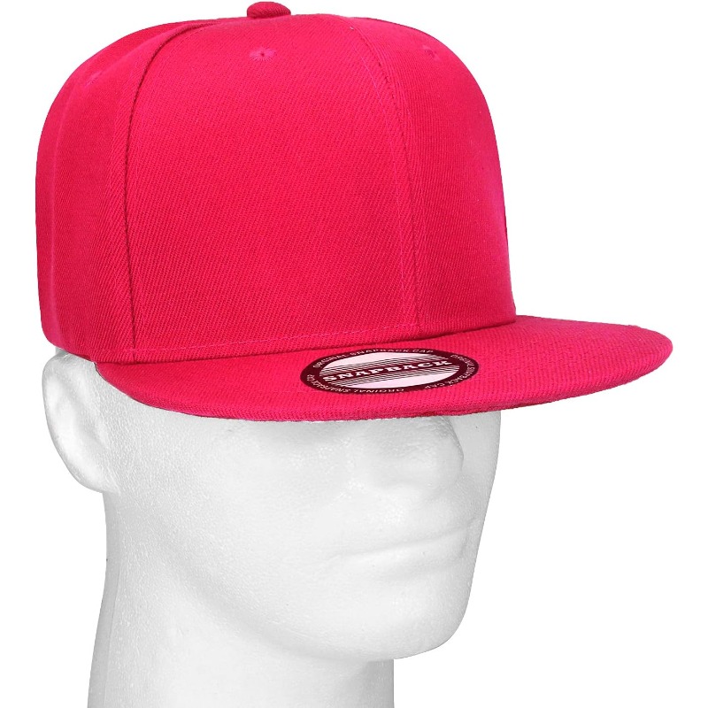 Hip Hop Solid Color Flat Bill Hats Classic Snapback Hat Cap Hip - Main Image