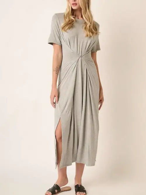womens minimalist chic side slit relaxed fit maxi t-shirt dress light gray short sleeve crew neck soft jersey knit slouchy everyday loungewear | Shop On Temu And Start Saving | Temu womens minimalist chic side slit relaxed fit maxi t-shirt dress light gray short sleeve crew neck soft jersey knit slouchy everyday loungewear | Shop On Temu And Start Saving | Temu