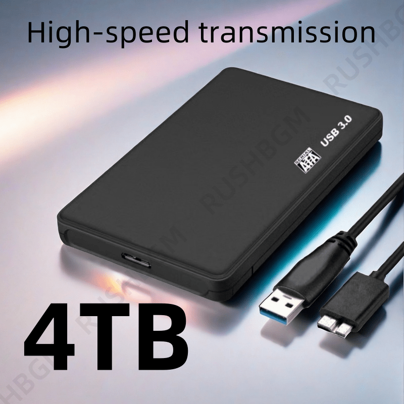 4TB Ultra-Fast Portable External HDD, High-Capacity High-Speed External Hard Drive, Portable 4TB External Hard Disk, Sleek Design, Reliable Storage, Ideal For Students, And Professionals (USB 3.0) 2 4TB Ultra-Fast Portable External HDD, High-Capacity High-Speed External Hard Drive, Portable 4TB External Hard Disk, Sleek Design, Reliable Storage, Ideal For Students, And Professionals (USB 3.0) - Image 2