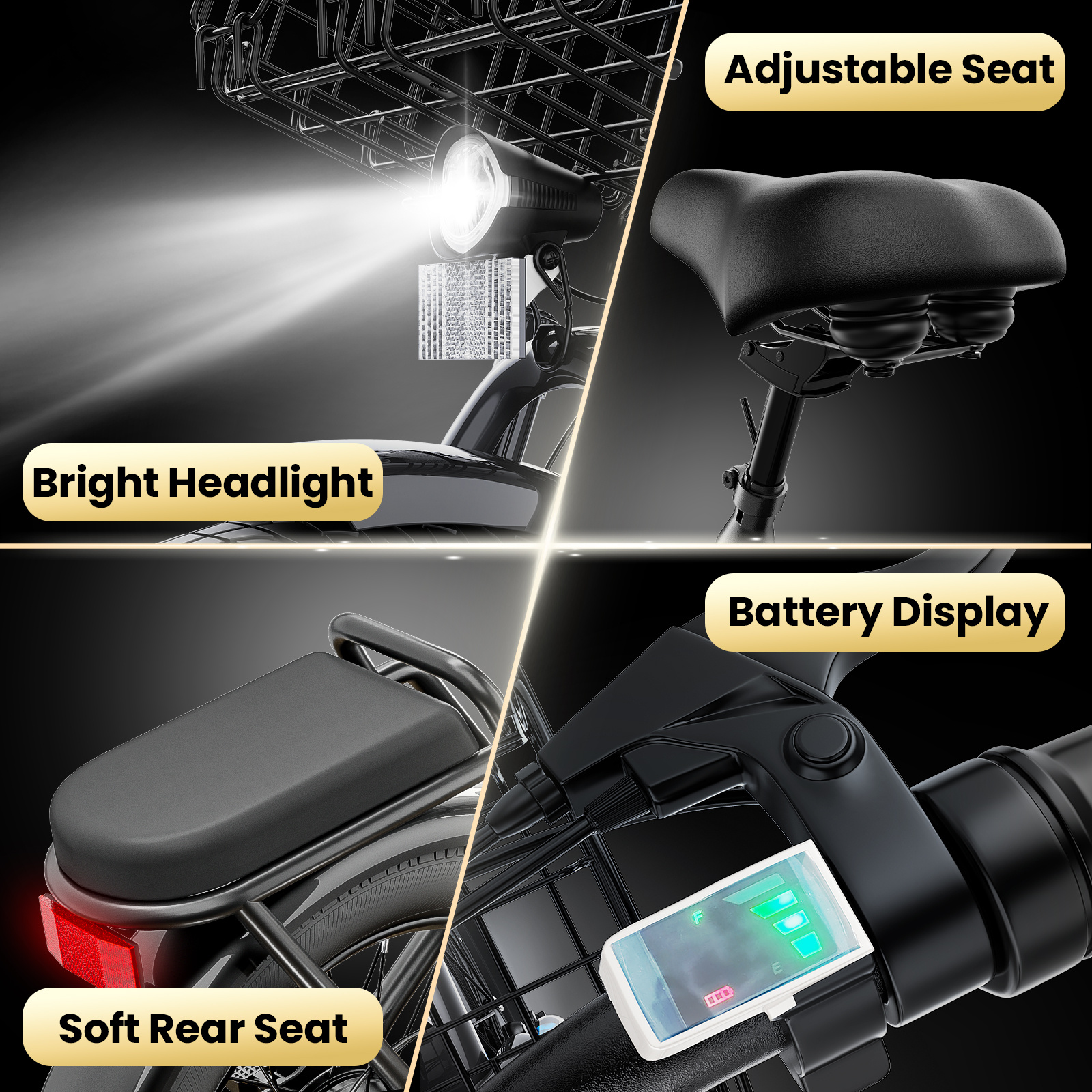 adults off road electric scooter with seats 500w motor 7800mah lithium battery 30miles range 20mph   e scooter for commuting 20 x 3 off road tires front shock absorber adjustable electric scooter for adults Product details 3