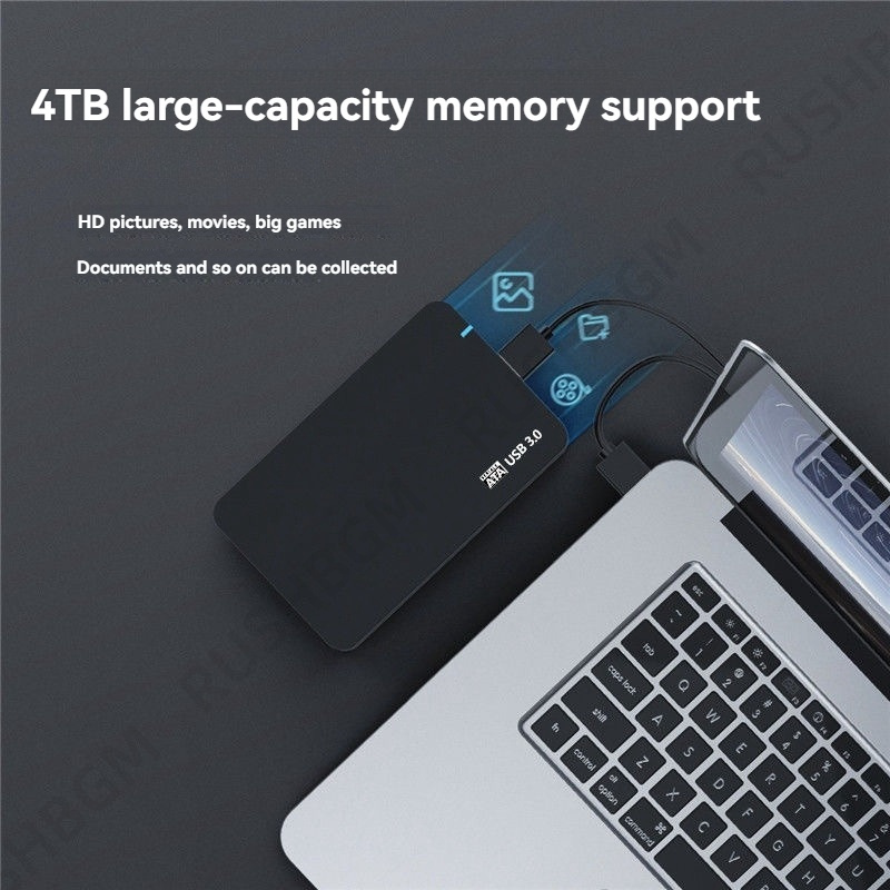 4TB Ultra-Fast Portable External HDD, High-Capacity High-Speed External Hard Drive, Portable 4TB External Hard Disk, Sleek Design, Reliable Storage, Ideal For Students, And Professionals (USB 3.0) 3 4TB Ultra-Fast Portable External HDD, High-Capacity High-Speed External Hard Drive, Portable 4TB External Hard Disk, Sleek Design, Reliable Storage, Ideal For Students, And Professionals (USB 3.0) - Image 3