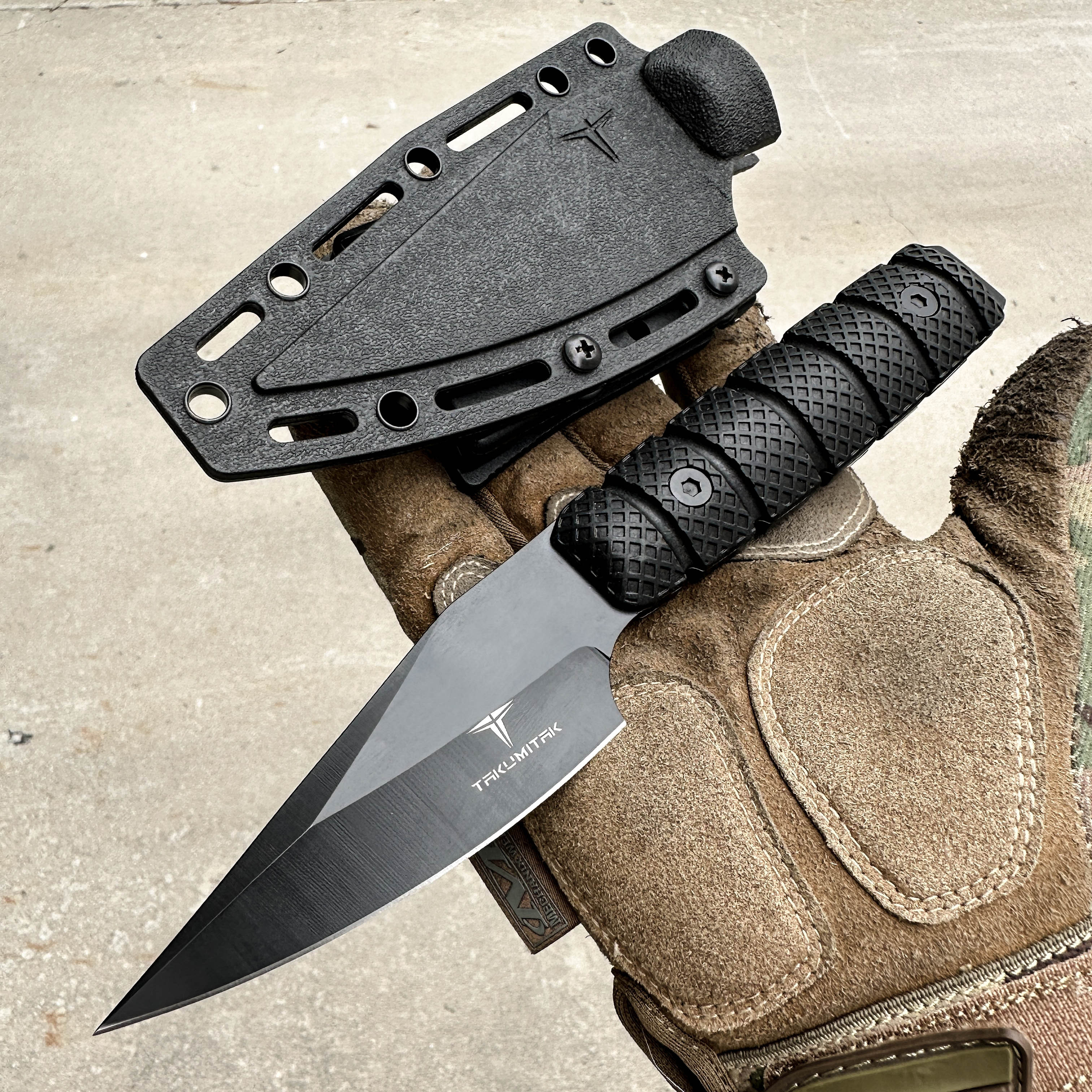   hunting       knife 9 full tang   camping   extra set of frn handle scales molle clip   carry