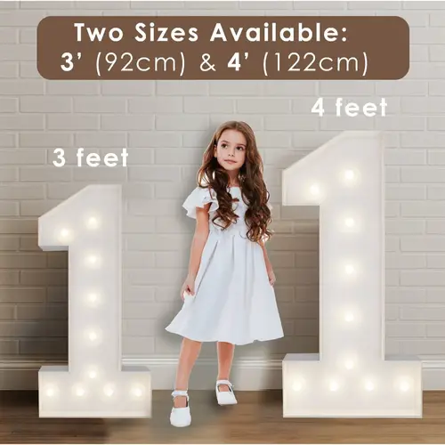 3ft 4ft marquee numbers 0 9 with decorative light up white foam cardboard lighted holiday displays mosaic number for balloons number wedding birthday anniversary and party decor